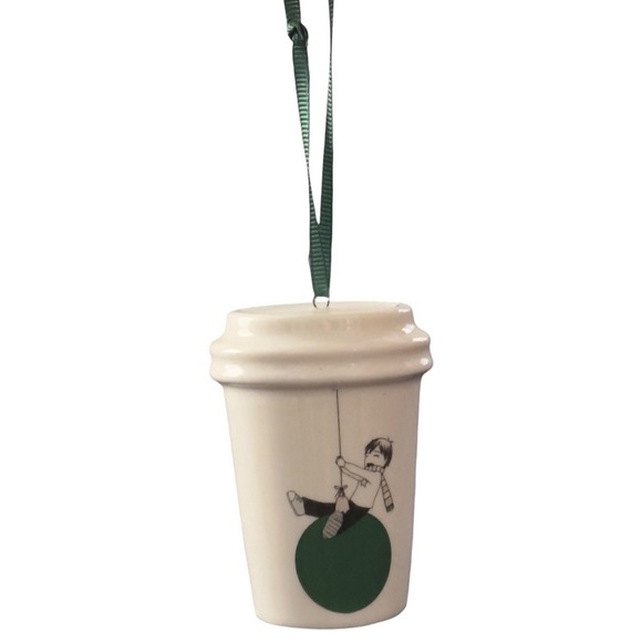 Starbucks Other - Starbucks 2015 Boy with Balloon Holiday Christmas Ceramic Ornament